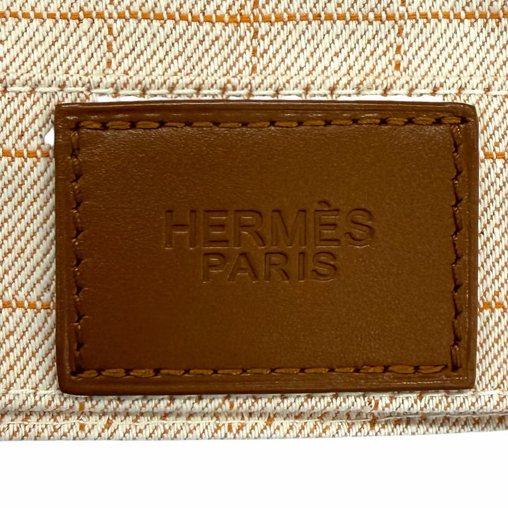 Pristine HERMES two-piece set Serie button Orange cotton Women 5H0251DG