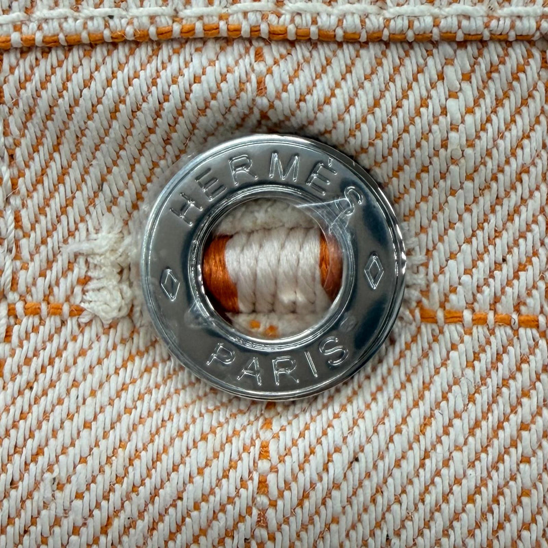 Pristine HERMES two-piece set Serie button Orange cotton Women 5H0251DG