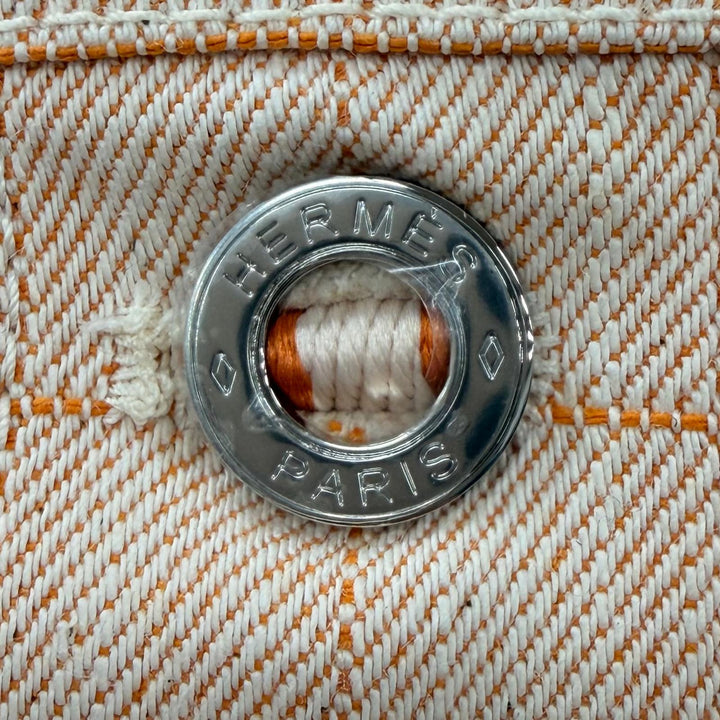 Pristine HERMES two-piece set Serie button Orange cotton Women 5H0251DG