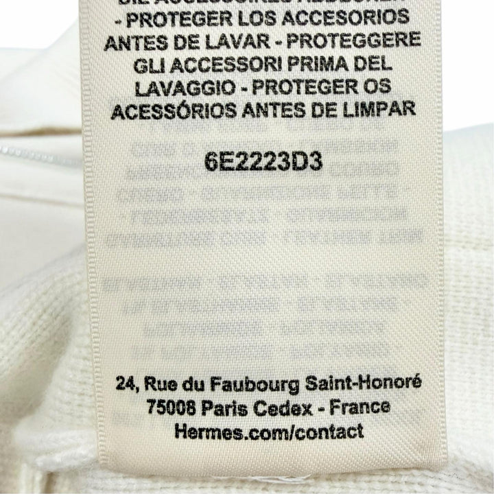 Pristine HERMES Blouson H logo embroidery leather Ivory IT 36 6E2223D3
