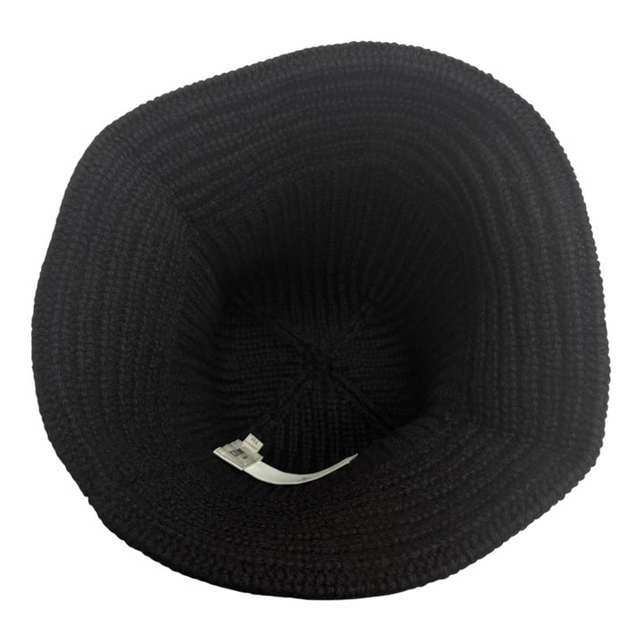Excellent CELINE hat Trionf Applique Knit Bucket black cashmere mens