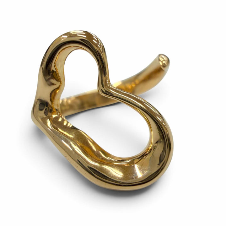 Excellent TIFFANY&Co. Ring ring Elsa Peretti Open Heart gold 18K Women