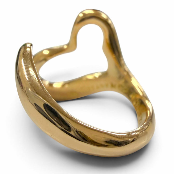 Excellent TIFFANY&Co. Ring ring Elsa Peretti Open Heart gold 18K Women