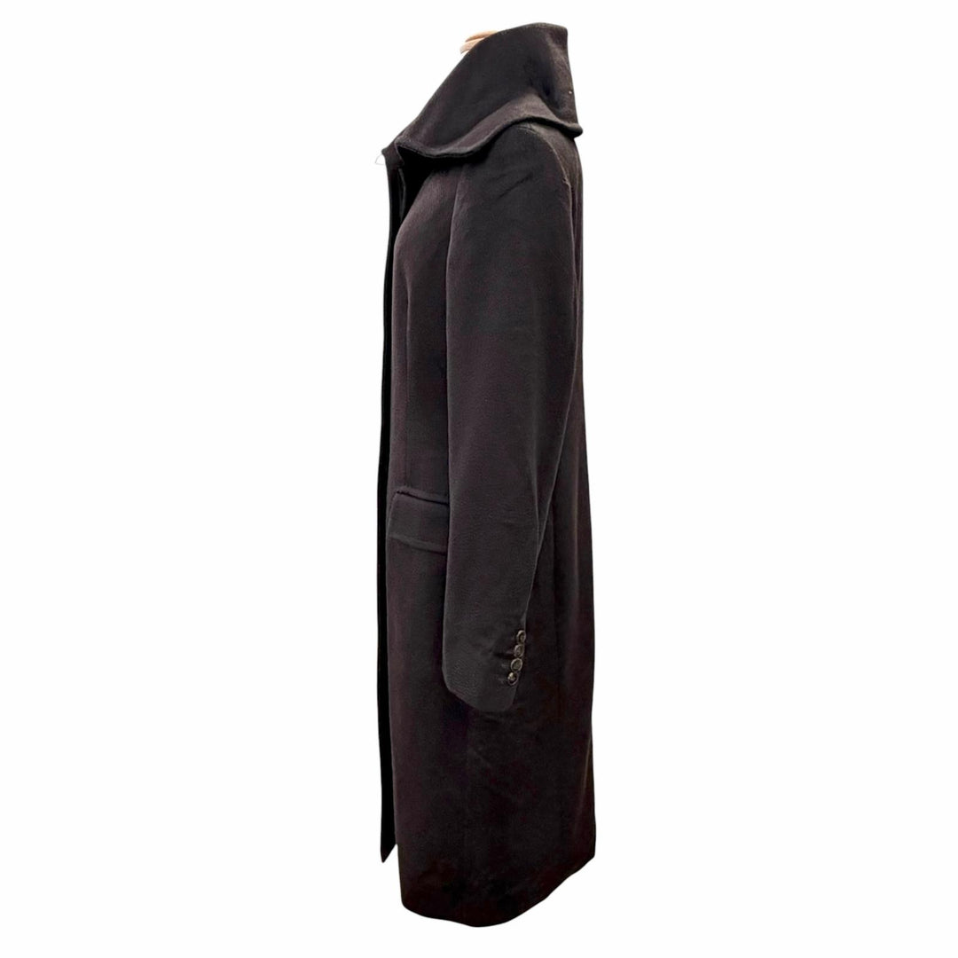 Pristine Max Mara coat White tag Dark brown wool Women IT 40 10161493