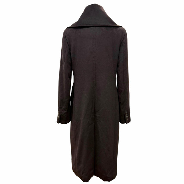 Pristine Max Mara coat White tag Dark brown wool Women IT 40 10161493
