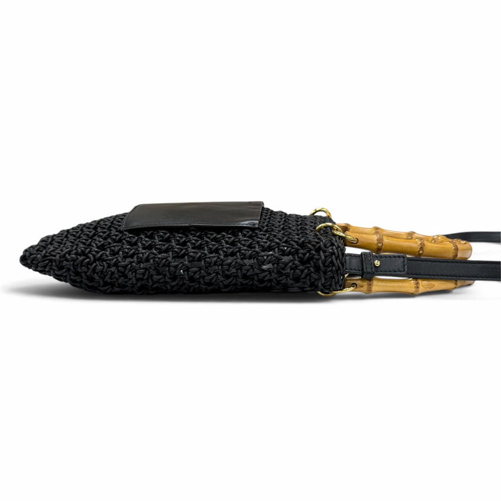 Excellent JIL SANDER Shoulder Bag Logo-embroidered leather accents 2-way handbag