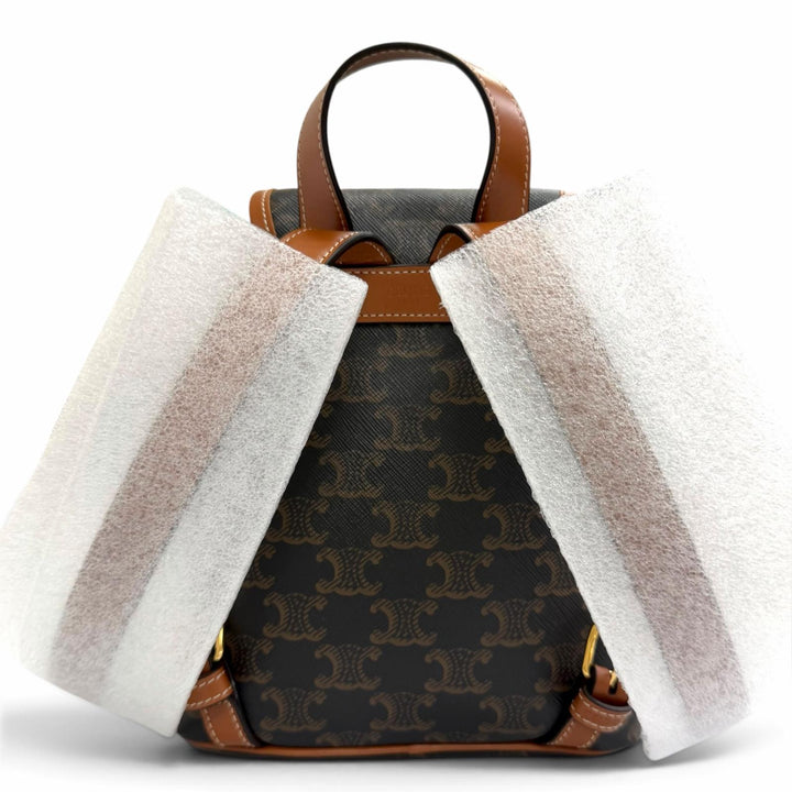 Pristine CELINE Mini Folco Backpack Triomphe canvas Women 197662CAS.04LU