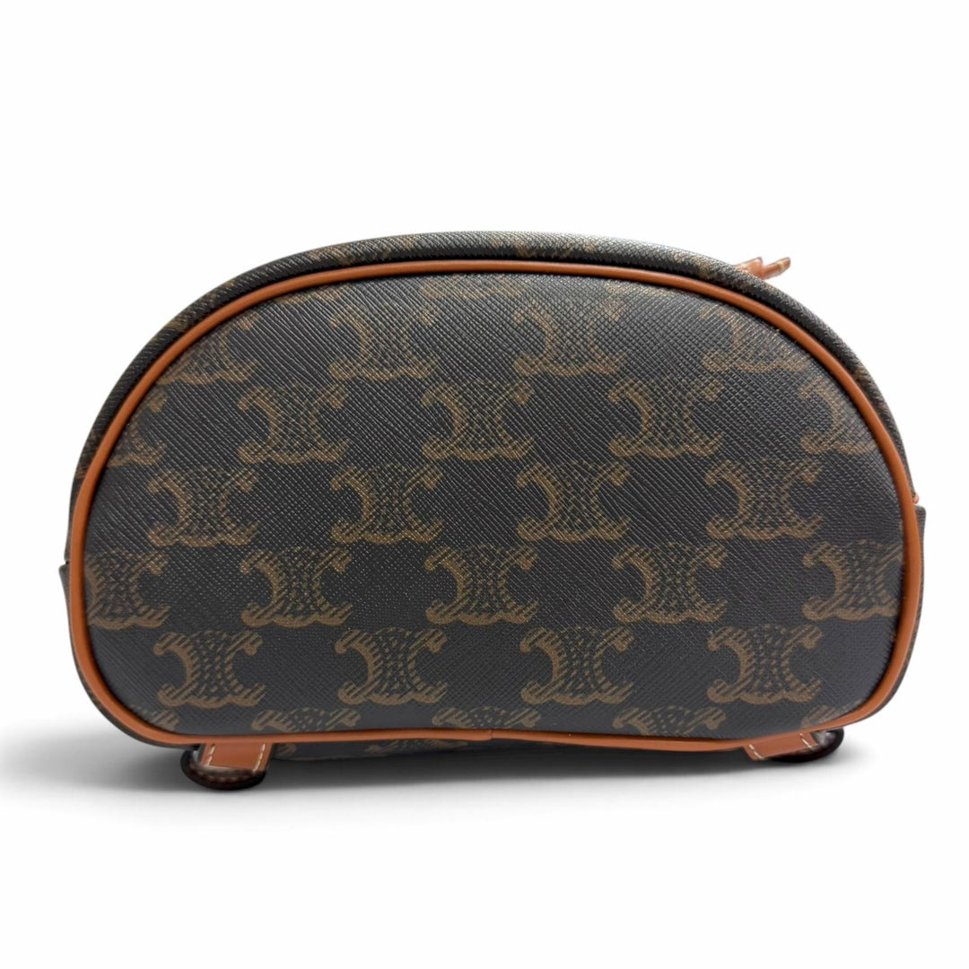 Pristine CELINE Mini Folco Backpack Triomphe canvas Women 197662CAS.04LU