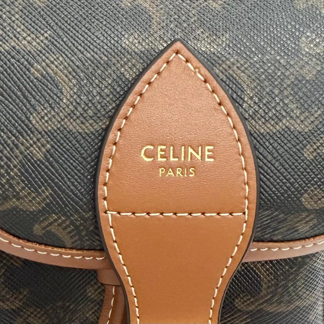 Pristine CELINE Mini Folco Backpack Triomphe canvas Women 197662CAS.04LU