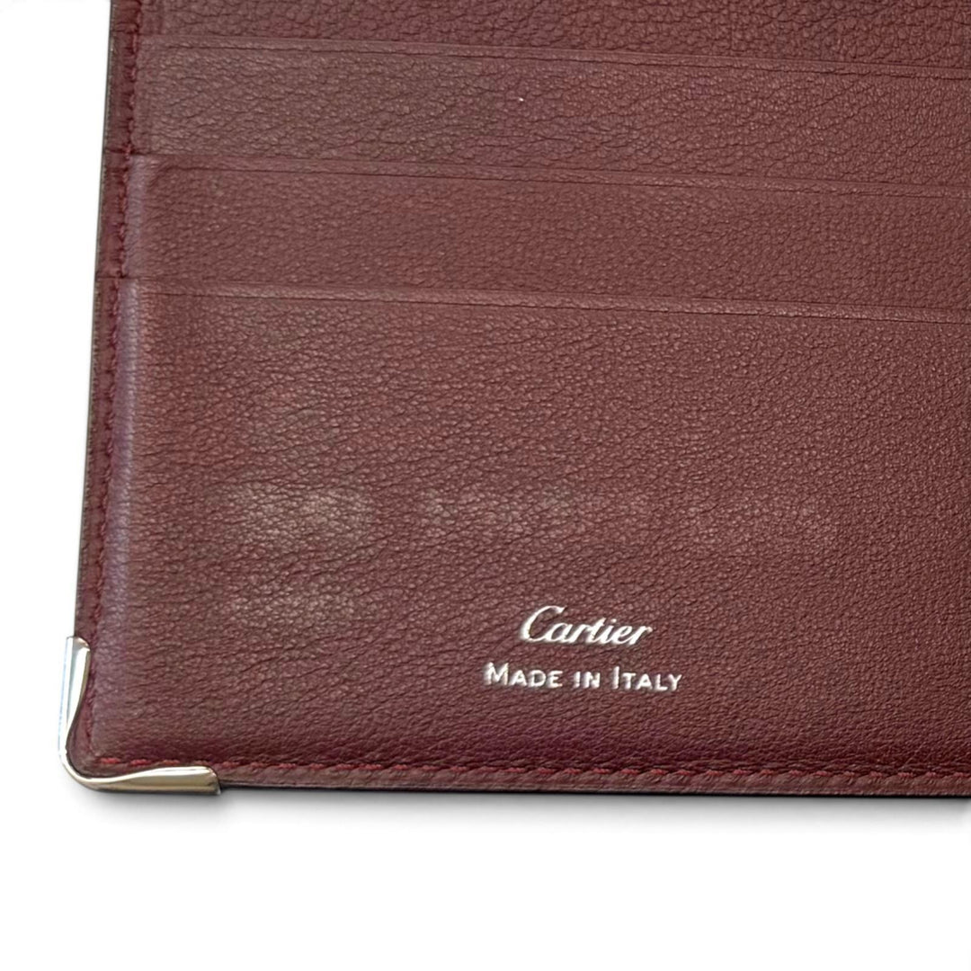Pristine Cartier Bifold Wallet Must de Cartier Compact wallet black leather mens