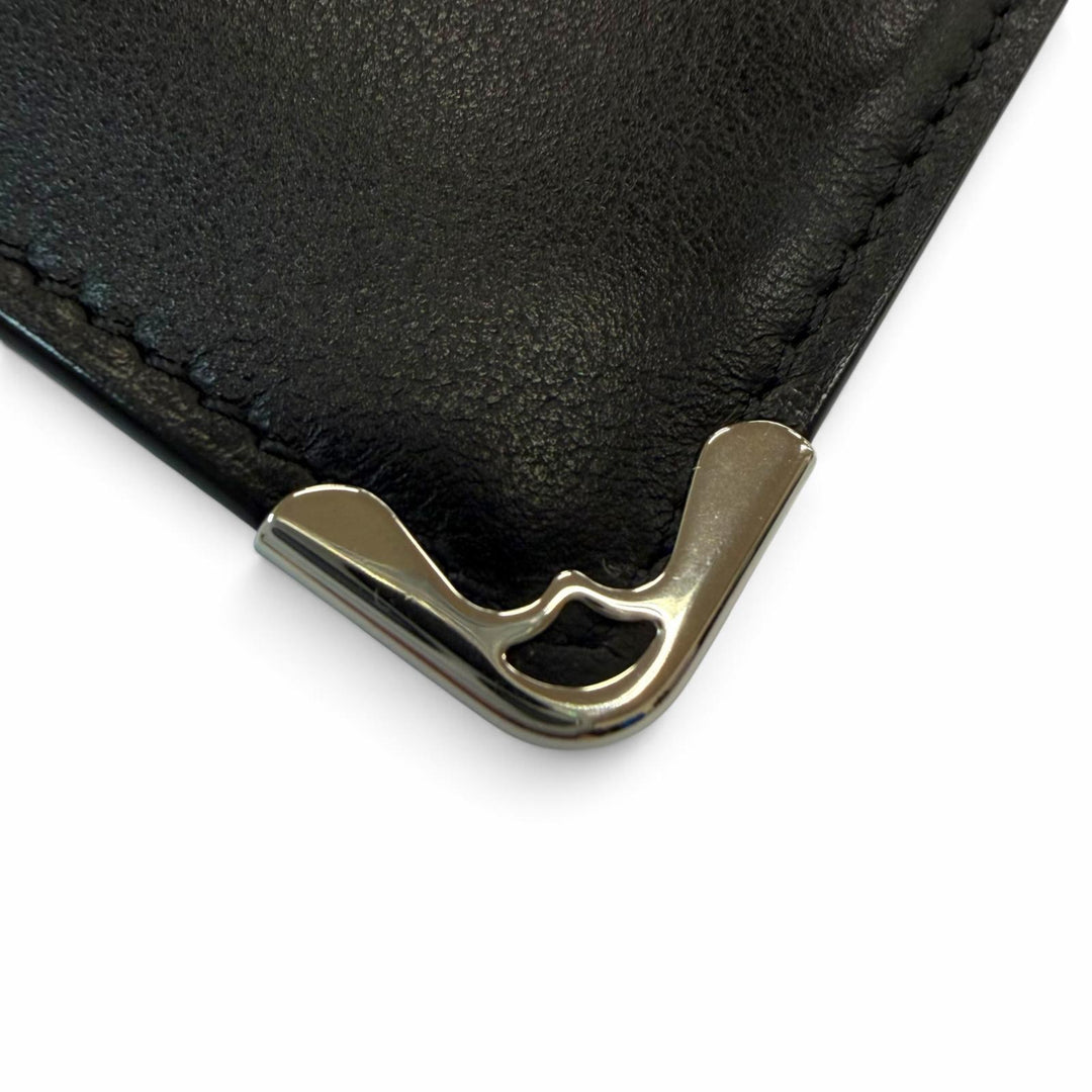 Pristine Cartier Bifold Wallet Must de Cartier Compact wallet black leather mens