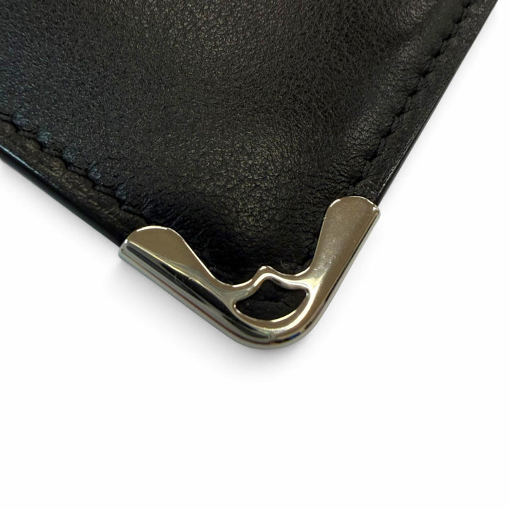 Pristine Cartier Bifold Wallet Must de Cartier Compact wallet black leather mens