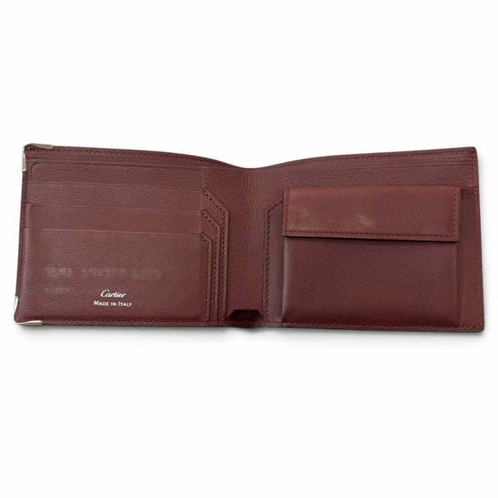 Pristine Cartier Bifold Wallet Must de Cartier Compact wallet black leather mens