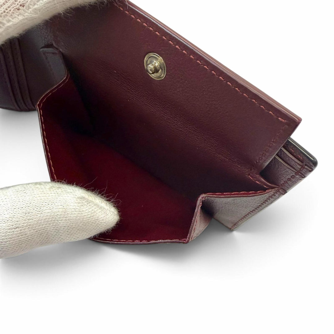 Pristine Cartier Bifold Wallet Must de Cartier Compact wallet black leather mens