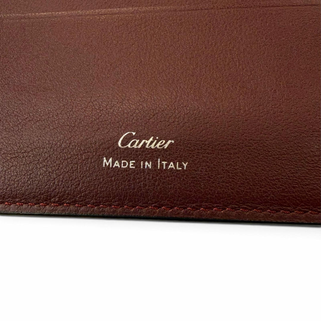 Pristine Cartier Bifold Wallet Must de Cartier Compact wallet black leather mens