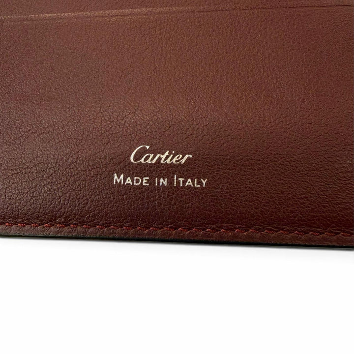Pristine Cartier Bifold Wallet Must de Cartier Compact wallet black leather mens