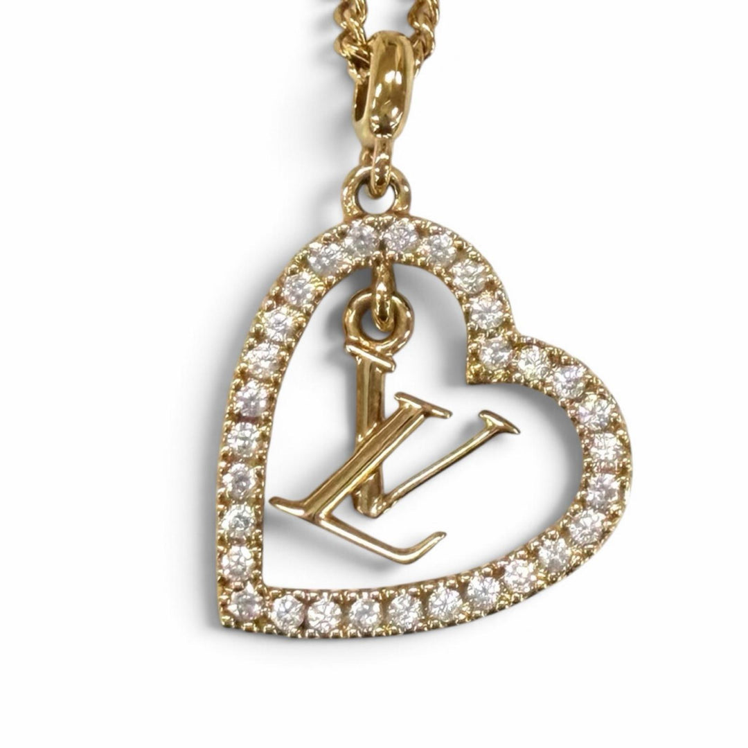 Very Good LOUIS VUITTON Necklace Necklace My LV Heart gold Women M02389