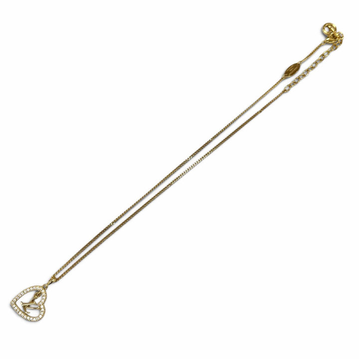 Very Good LOUIS VUITTON Necklace Necklace My LV Heart gold Women M02389