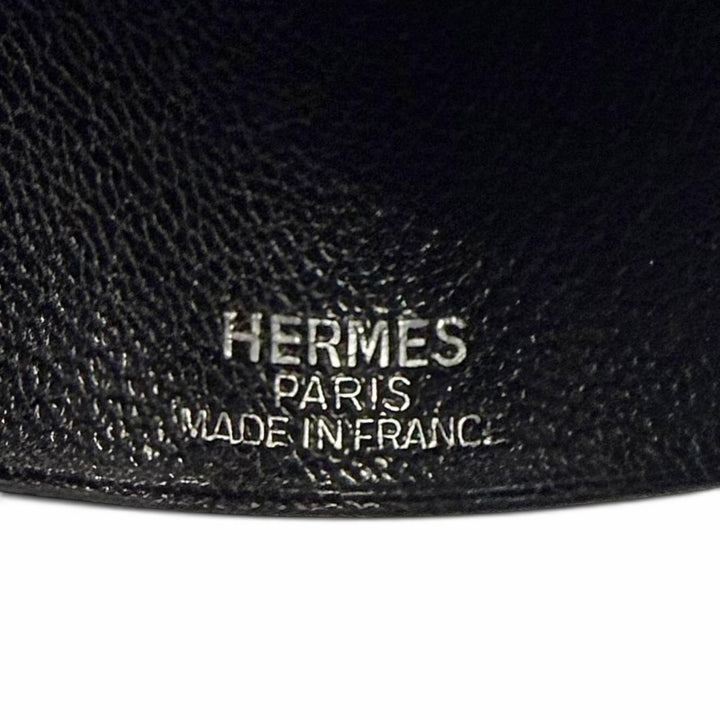 Very Good HERMES Necklace Large Clochette Margiela period black leather mens