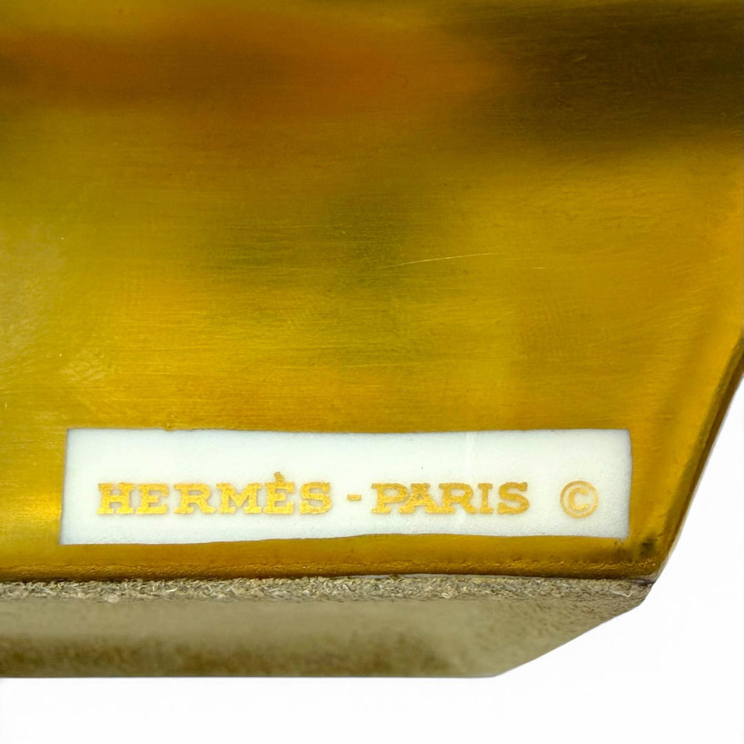 Great HERMES ashtray Ashtray Samurai on horseback, gold leaf gold Pottery mens