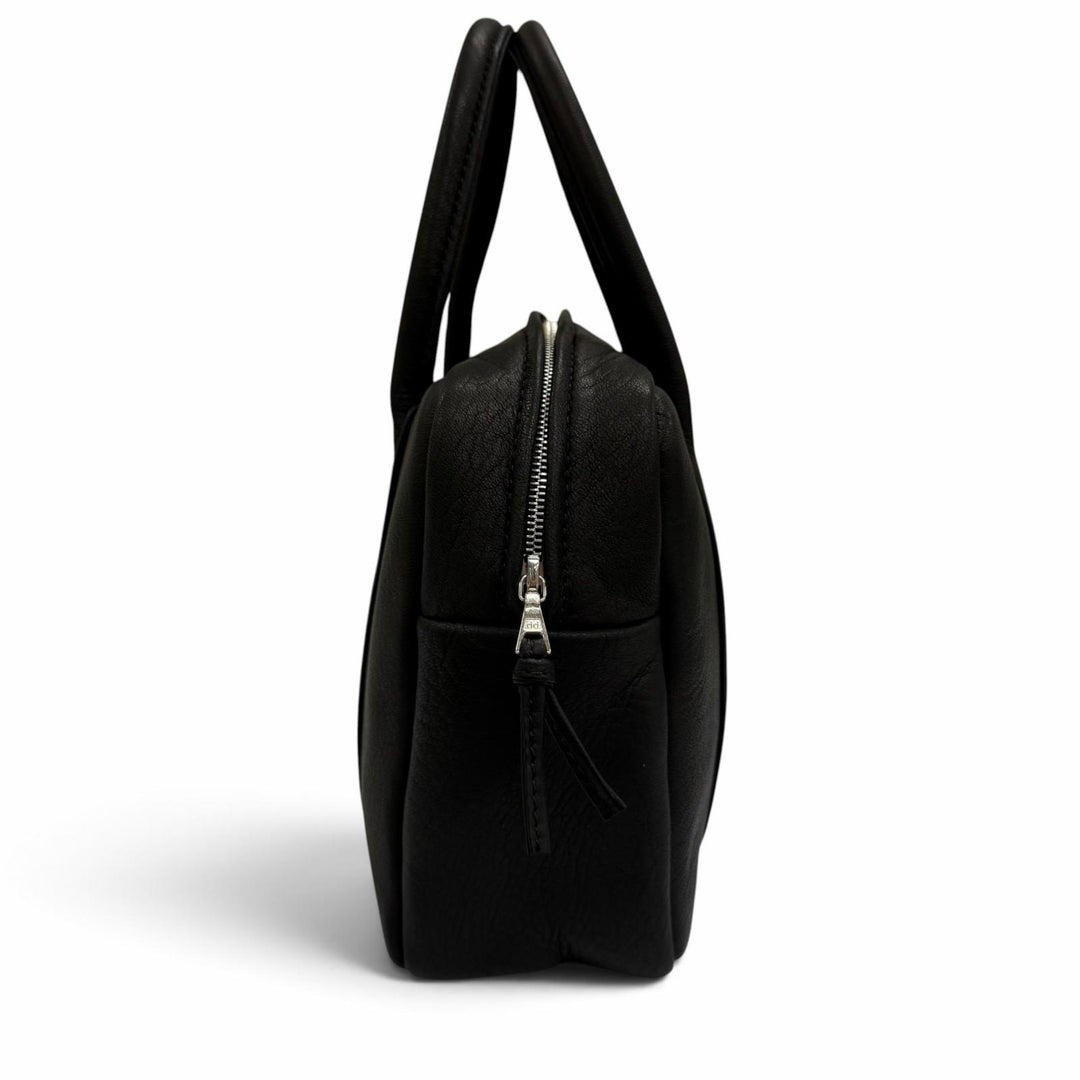 Excellent Aeta Handbag SQUARE BOSTON MINI Deerskin Mini Boston Bag black Women