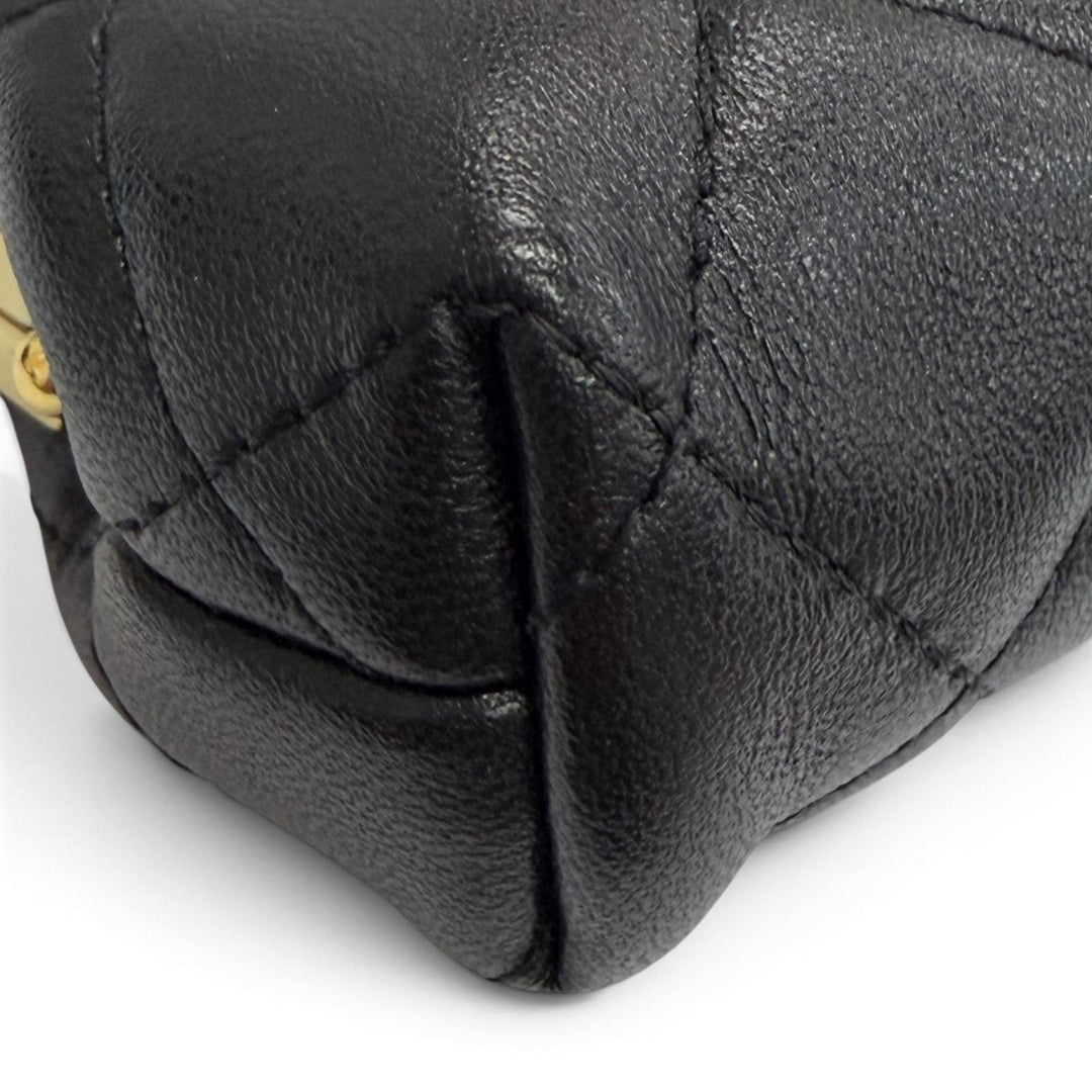Great CHANEL Matelassé COCO Mark Mini Chain Shoulder Bag (Random Number) black
