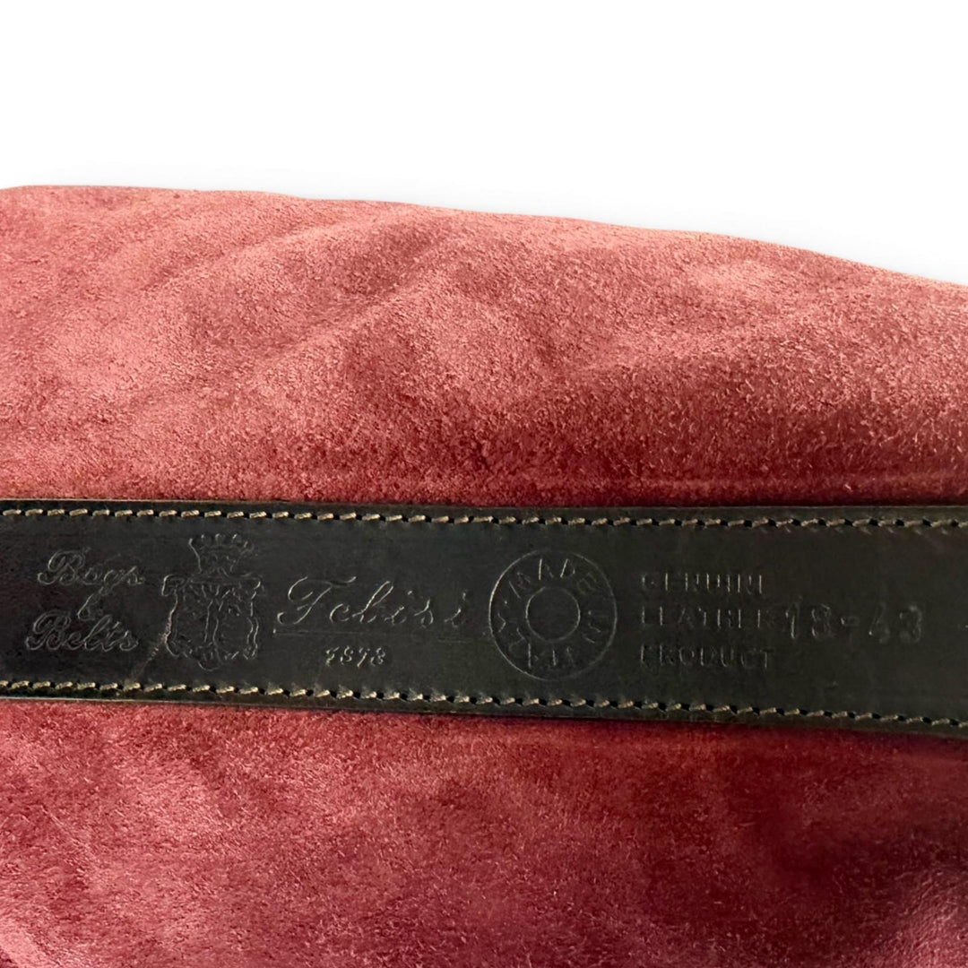 Great Felisi Shoulder Bag wine-red Suede leather mens 18/43 SN