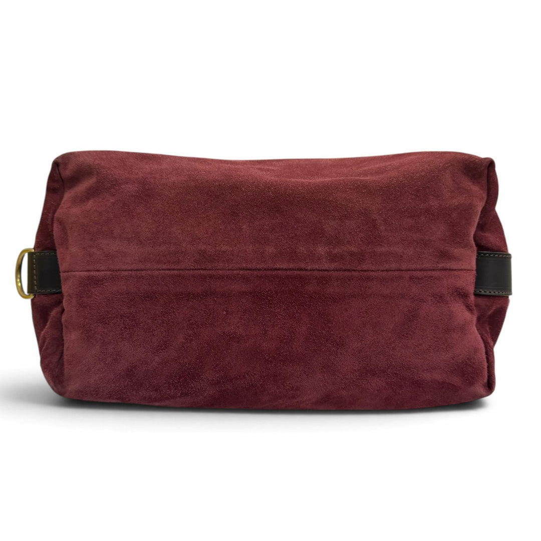 Great Felisi Shoulder Bag wine-red Suede leather mens 18/43 SN