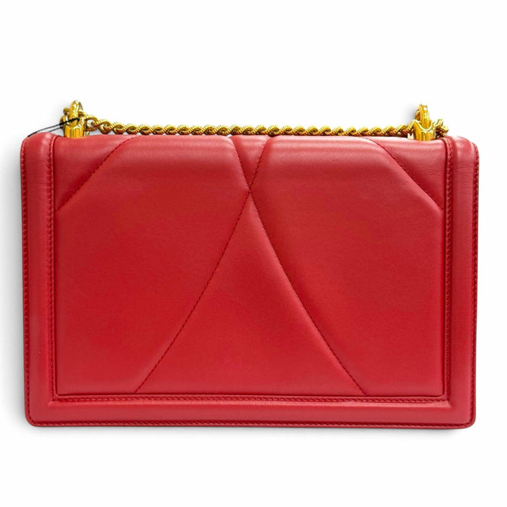 Pristine DOLCE&GABBANA Shoulder Bag devotion DG Pearl Logo Leather Chain BB6651