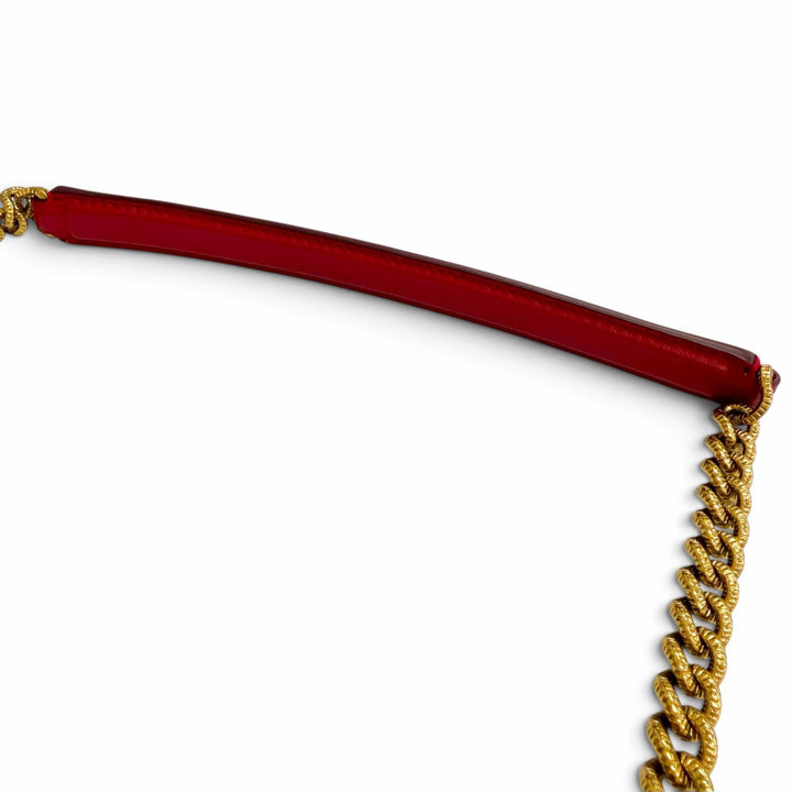 Pristine DOLCE&GABBANA Shoulder Bag devotion DG Pearl Logo Leather Chain BB6651