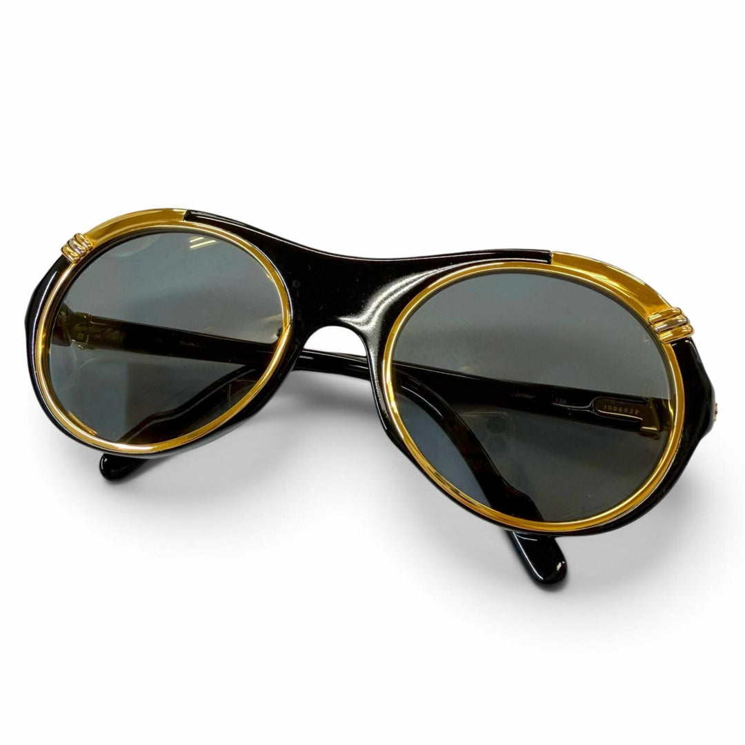 Great Cartier sunglasses Diaboro Eyewear with Metal Logo black mens