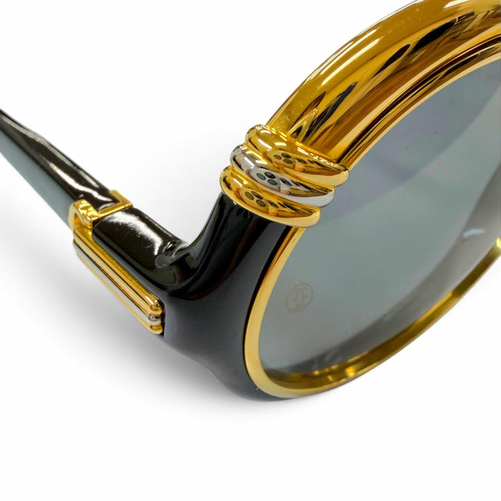 Great Cartier sunglasses Diaboro Eyewear with Metal Logo black mens