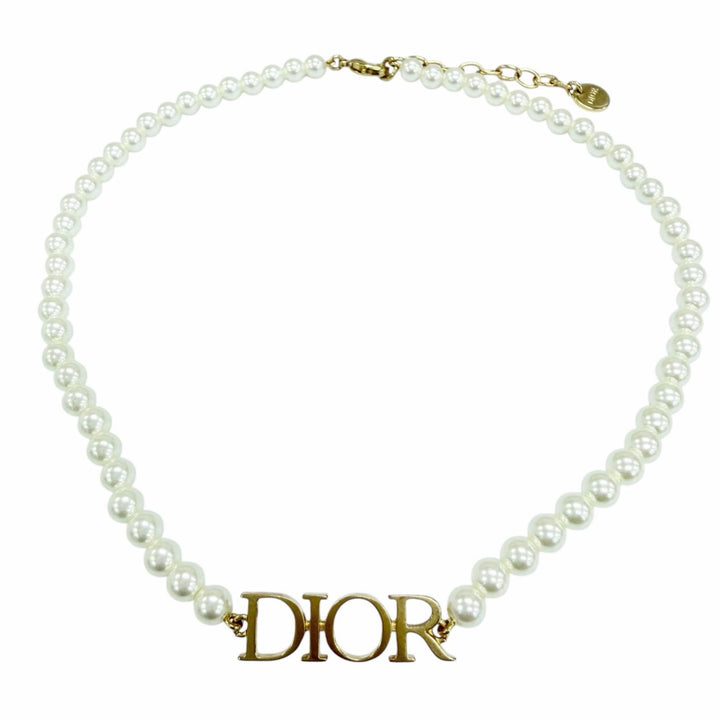 Excellent DIOR Necklace DIOREVOLUTION NECKLACE Pearl Necklace Choker gold Women
