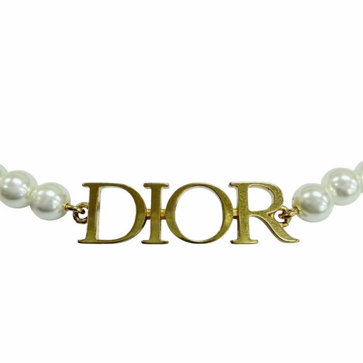 Excellent DIOR Necklace DIOREVOLUTION NECKLACE Pearl Necklace Choker gold Women