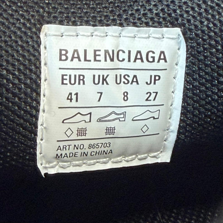 Excellent BALENCIAGA Low cut sneakers Radar Sneaker Lace up black mesh 41 865703