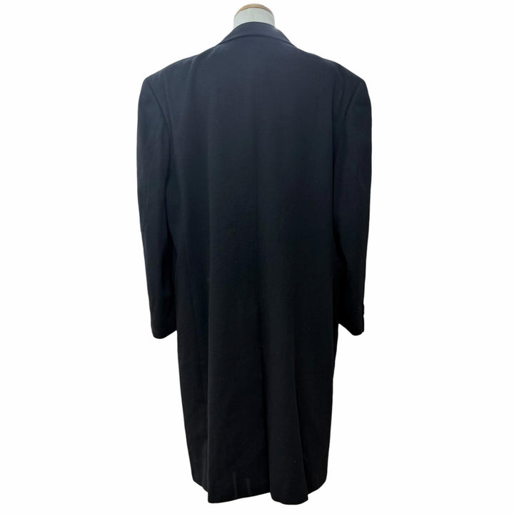 Great LANVIN CLASSIQUE Double chester coat black cashmere mens 52