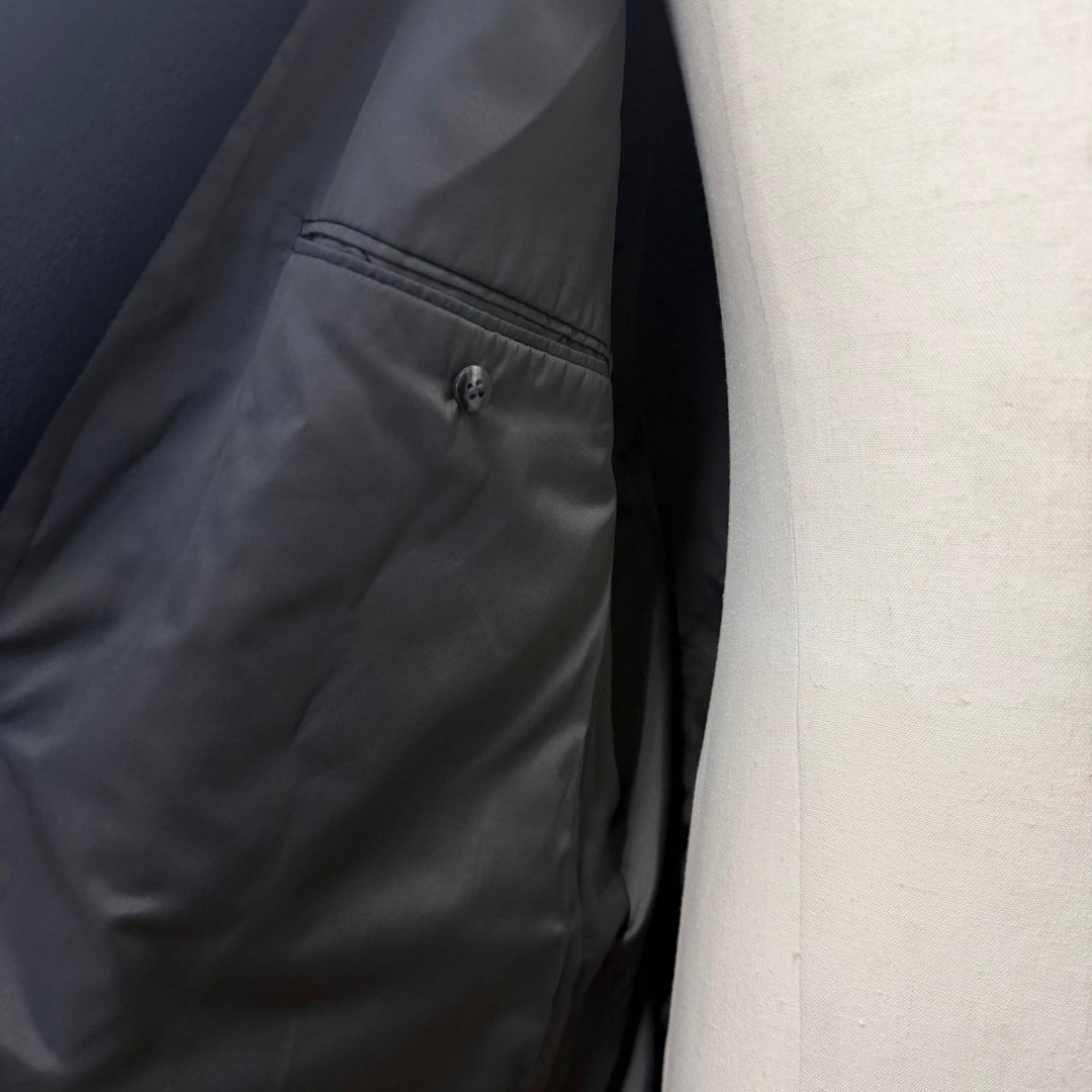 Great LANVIN CLASSIQUE Double chester coat black cashmere mens 52