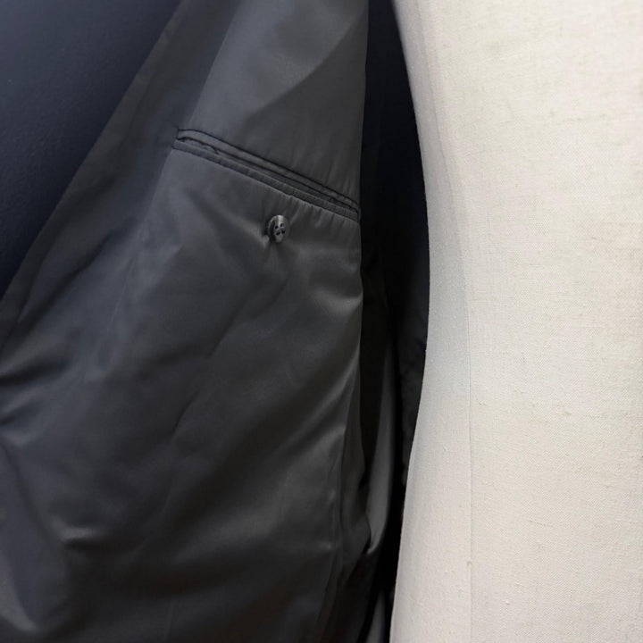 Great LANVIN CLASSIQUE Double chester coat black cashmere mens 52