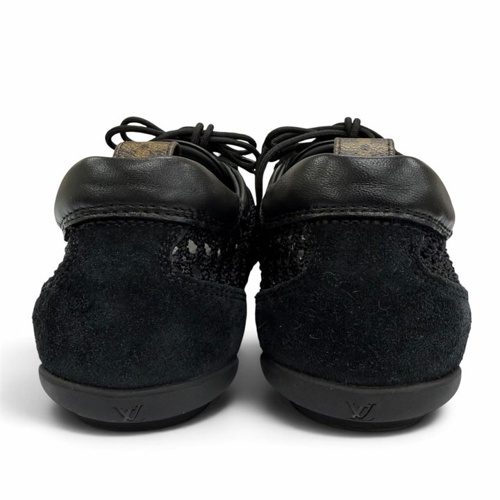 Excellent LOUIS VUITTON Low cut sneakers LV Sneakers Monogram black Women IT 38