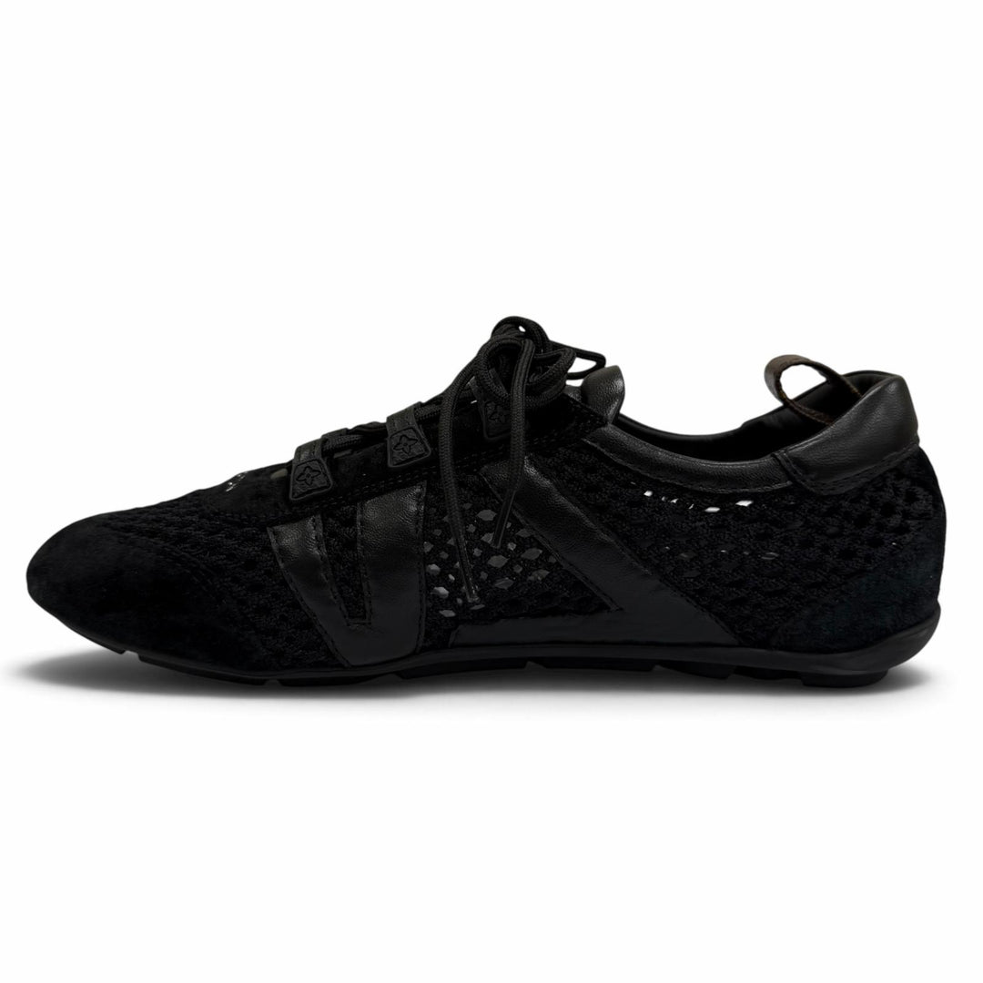 Excellent LOUIS VUITTON Low cut sneakers LV Sneakers Monogram black Women IT 38