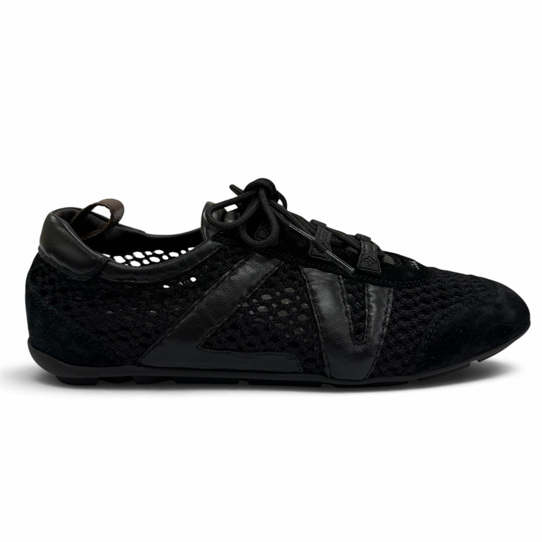 Excellent LOUIS VUITTON Low cut sneakers LV Sneakers Monogram black Women IT 38