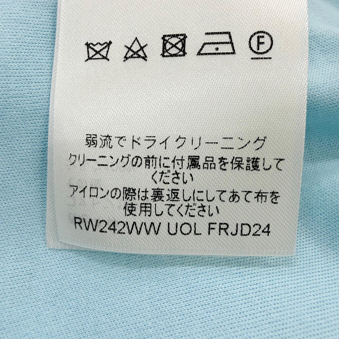 Pristine LOUIS VUITTON one piece Silk-trimmed monogram scarf Light blue XS