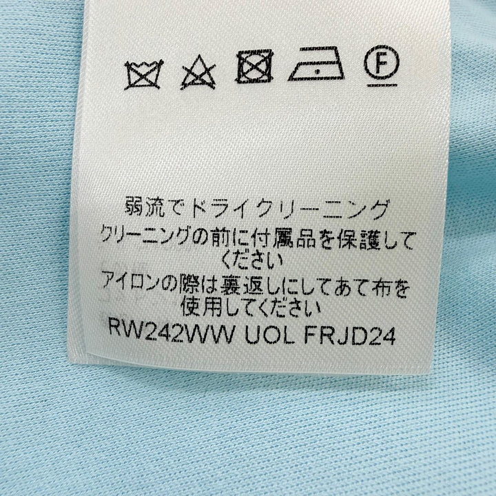 Pristine LOUIS VUITTON one piece Silk-trimmed monogram scarf Light blue XS