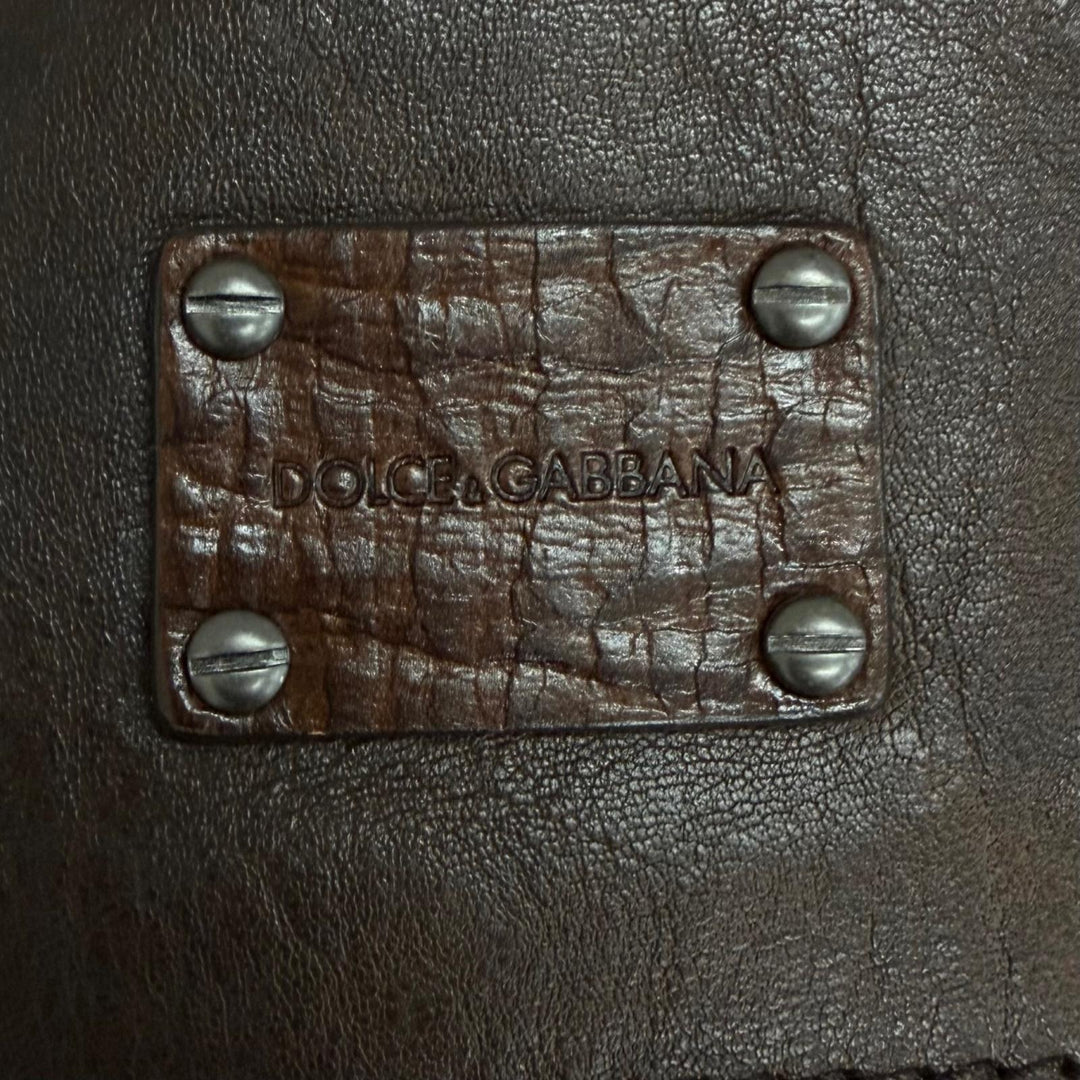 Excellent DOLCE&GABBANA Shoulder Bag Antique Leather Messenger Bag