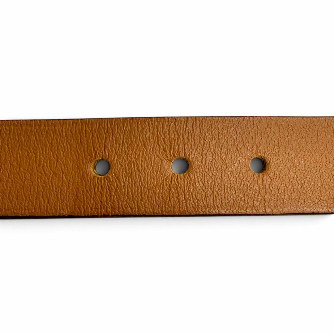 Excellent HERMES bracelet Caleche Double Tour Bracelet Brown leather Women