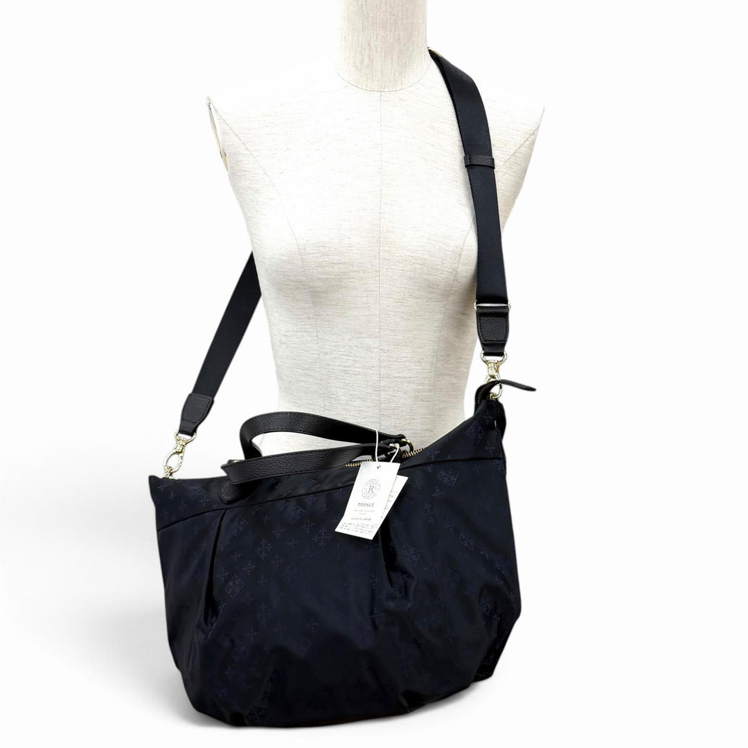 Pristine russet Tote Bag Monogram nylon jacquard 2-way bag with pouch polyester