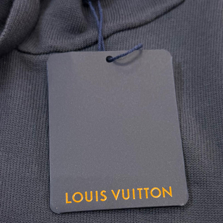 Excellent LOUIS VUITTON hoodie Gradient Cotton Hoodie Monogram Navy cotton L
