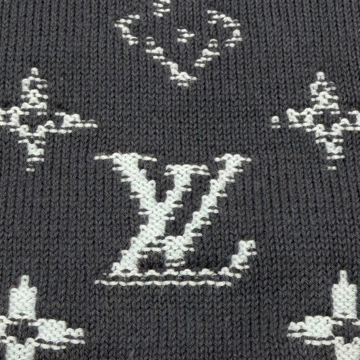 Excellent LOUIS VUITTON hoodie Gradient Cotton Hoodie Monogram Navy cotton L
