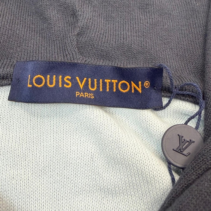 Excellent LOUIS VUITTON hoodie Gradient Cotton Hoodie Monogram Navy cotton L