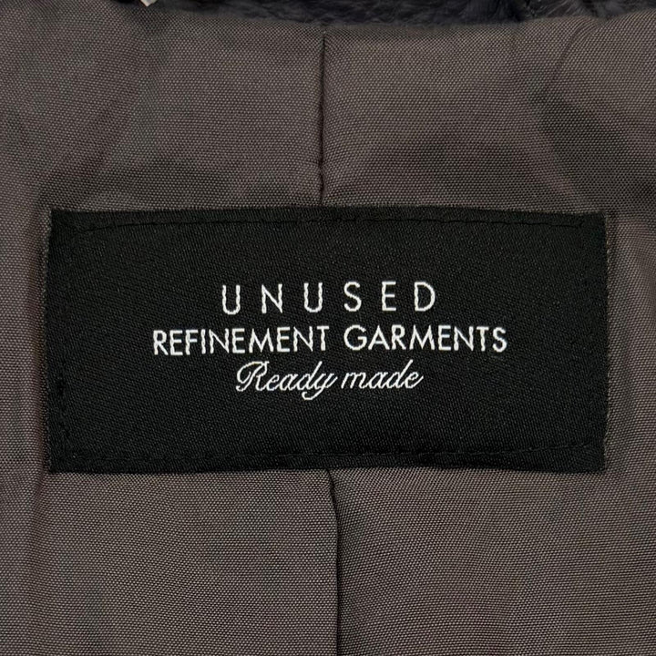 Pristine UNUSED Leather car coat Leather car coat gray Cowhide mens 3 US2450